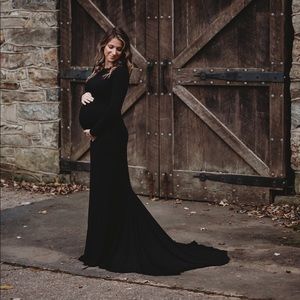 Black Maternity Photoshoot Dress